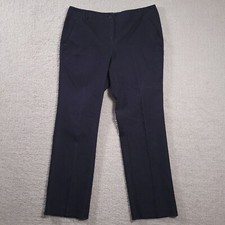 Relativity Dress Pants Women's 12 Petite Blue Straight Leg Chino Stretch