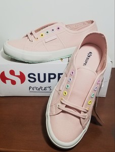 SUPERGA ☆ Scarpe Da Ginnastica Rosa Pastello Rainbow occhielli ☆ Nuovo con Scatola ☆ US 9 EUR 40 CLASSIC LOW TOP | eBay