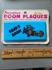 Vintage 1973 Russ Berrie Co. Personalized Plaque Brad s Room