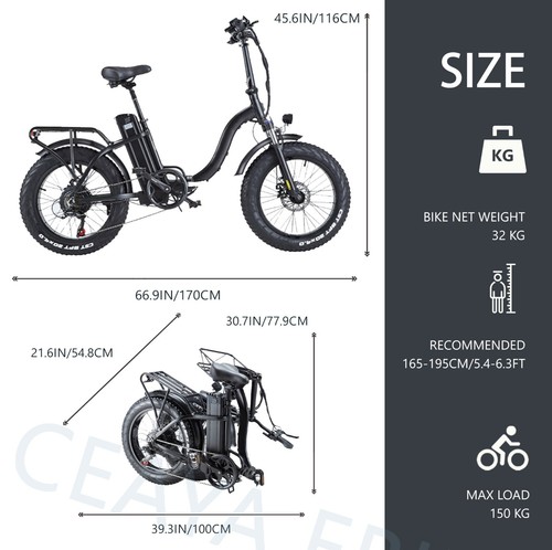 20 Zoll E Bike 800W Mountainbik E-Faltrad 48V Elektrofahrrad Klapprad Pedelec - Bild 16 von 20