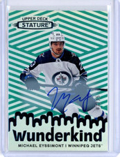 2022-23 Upper Deck Stature Wunderkind Green #W26 Michael Eyssimont RC AUTO /25