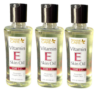 Personal Care Vitamin E Beauty Oil Promotes Supple Skin 4 oz. Pack of 3