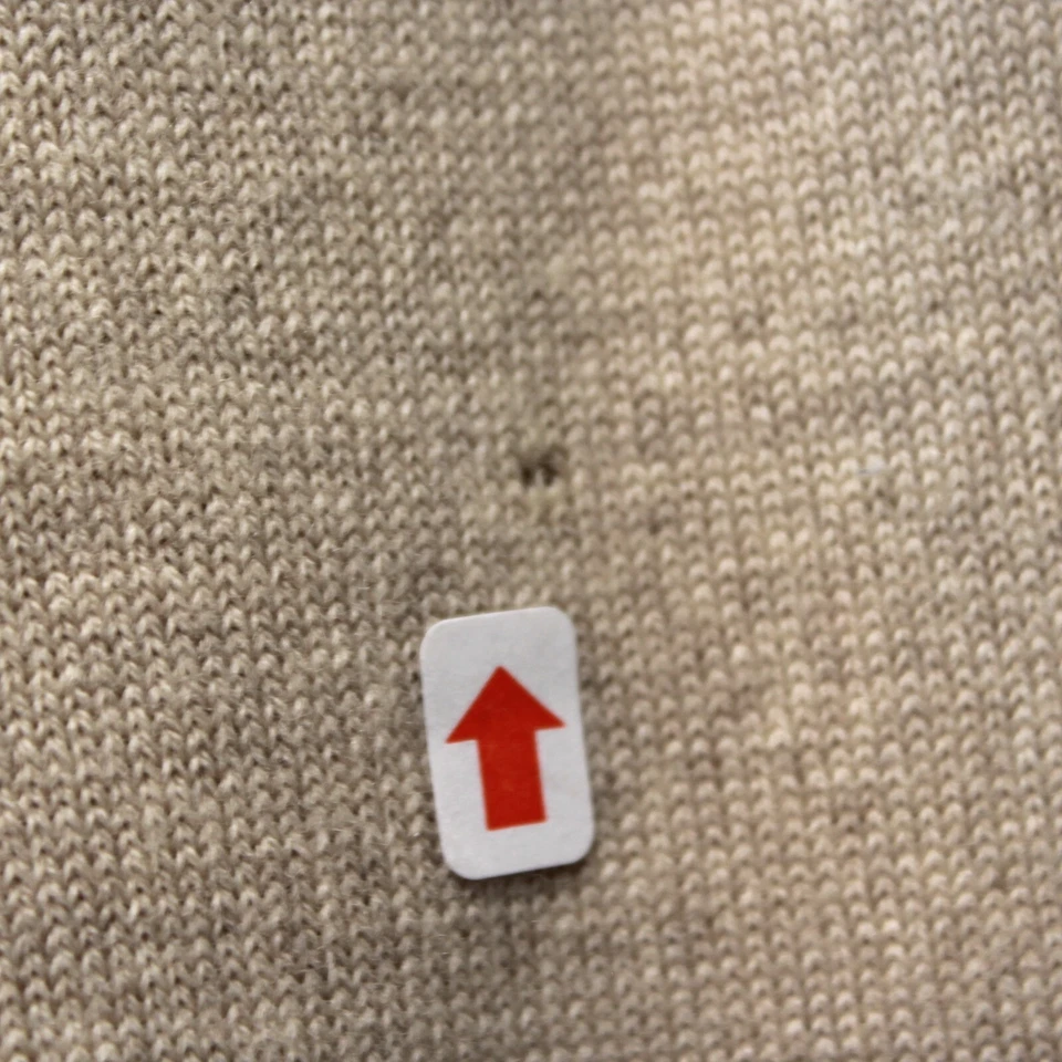 Suéter Barneys New York Piattelli Beige 100% Lana Merino Cuello Simulado Grande Italia Foto 4 de 4