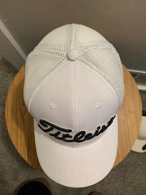 Titleist FJ FootJoy WHite Baseball Cap Golf Adjustable Hat Pro V1 Men's Adult
