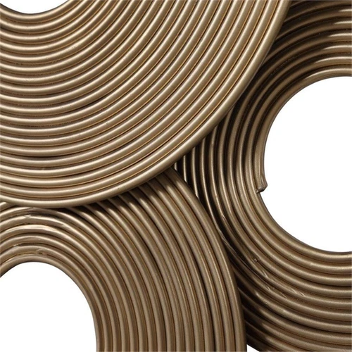 Uttermost Ahmet Contemporary Iron Metal Rings Wall Decor in Soft Gold - Picture 5 of 7