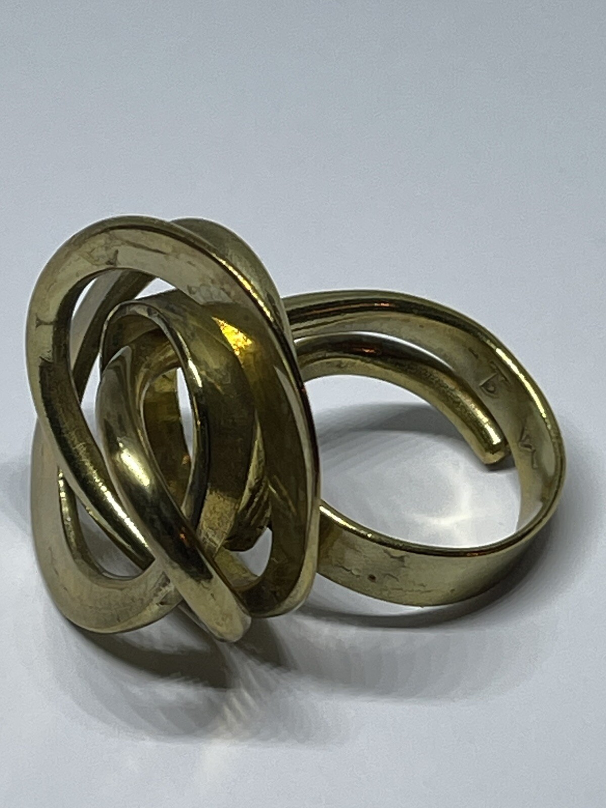 Tone Vigeland Brass Bronze Ring Norway Norwegian Vint… Gem