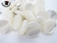 Accordion Buttons w Screw Pearl White 15 mm