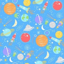 Playtime Flannel By Maywood Studio - Blue Space F10450-B
