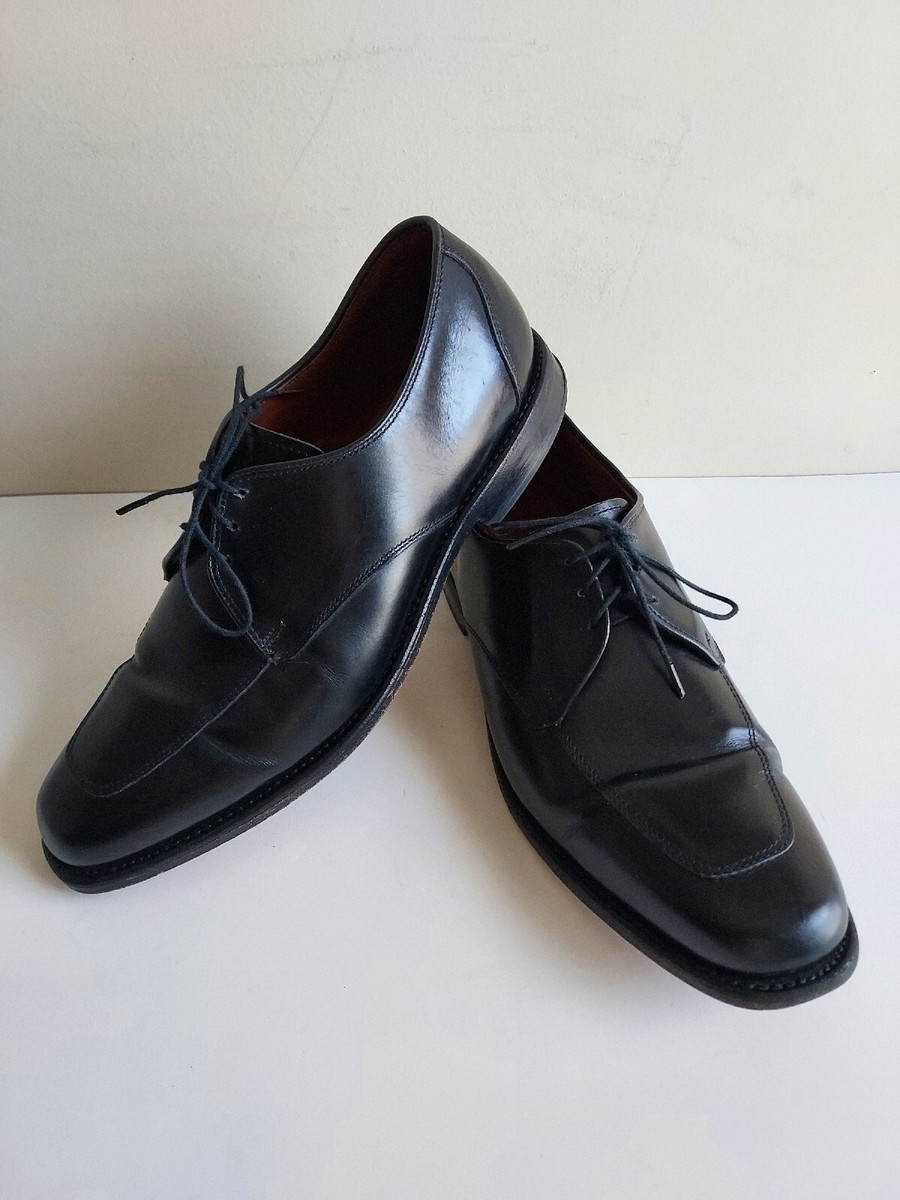Allen Edmonds Burton Mens Black Leather Apron Toe Lace Up  display picture 3
