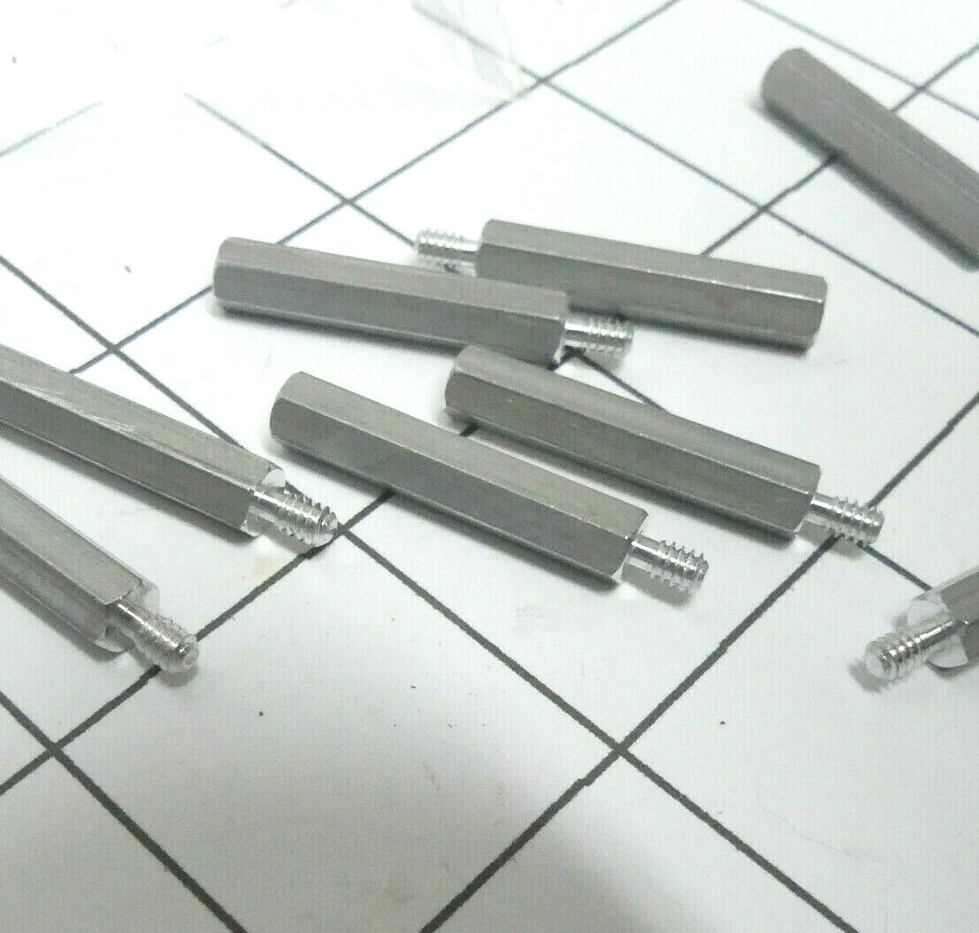 Qty 10: WJ Roberts Aluminum 4-40 Male Female x 1" Standoff Length w/ 3/16" Hex