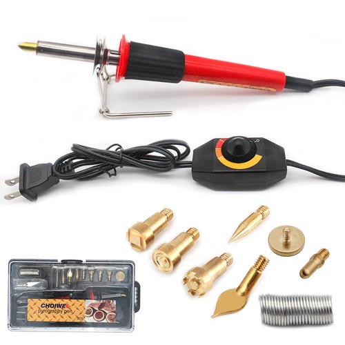 Wood Burning Pen Set Wood Burning Soldering Chiseled Tips Hot Blade With Chuck - Picture 33 of 38