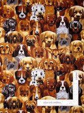 Animal Dog Fabric By The Yard Dogs Labrador Cotton C9819 Timeless Treasures