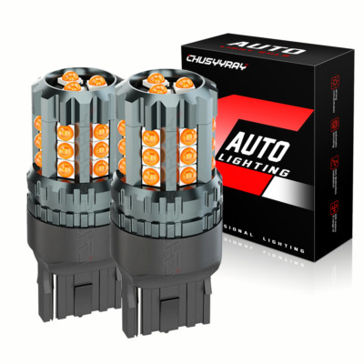 2x 7443 Switchback LED Turn Signal Light Bulbs For 14-20 Chevy Silverado 1500
