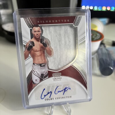 2022 PANINI CROWN ROYALE SILHOUETTES COLBY COVINGTON AUTO WORN/USED RELIC #D /99