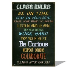 Classroom Rules Sign Chalkboard An Educators friend.