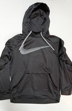 NEW - RARE -  Men's Nike Therma Dri-Fit Hoodie - Black with BIG PATTERNED SWISH