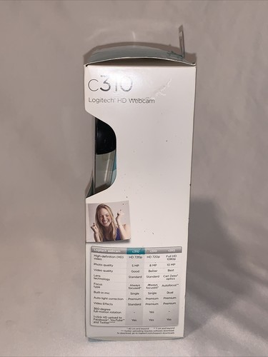 Logitech c310 720p HDWebcam Compete With CD Open Box - Zdjęcie 2 z 5