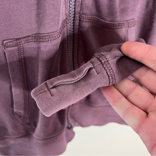 Pact Gr. Medium Hoodie Bio-Baumwolle durchgehender Reißverschluss Tasche lila mauve RSB - Bild 5 von 5