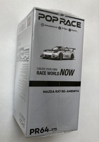 POPRACE LIMITED PR64-275 1/64 MAZDA RX7 RE-AMEMIYA WIDEBODY SILVER From Japan - Picture 6 of 7