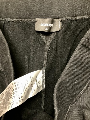 DSquared2 Sweat athletic shorts black men's XL Made in Italy NEW no tags K5 - Picture 7 of 8