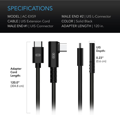 Cable de extensión UIS a UIS para controlador 69 Pro/+, en forma de L macho a macho, 10 pies - Imagen 4 de 4