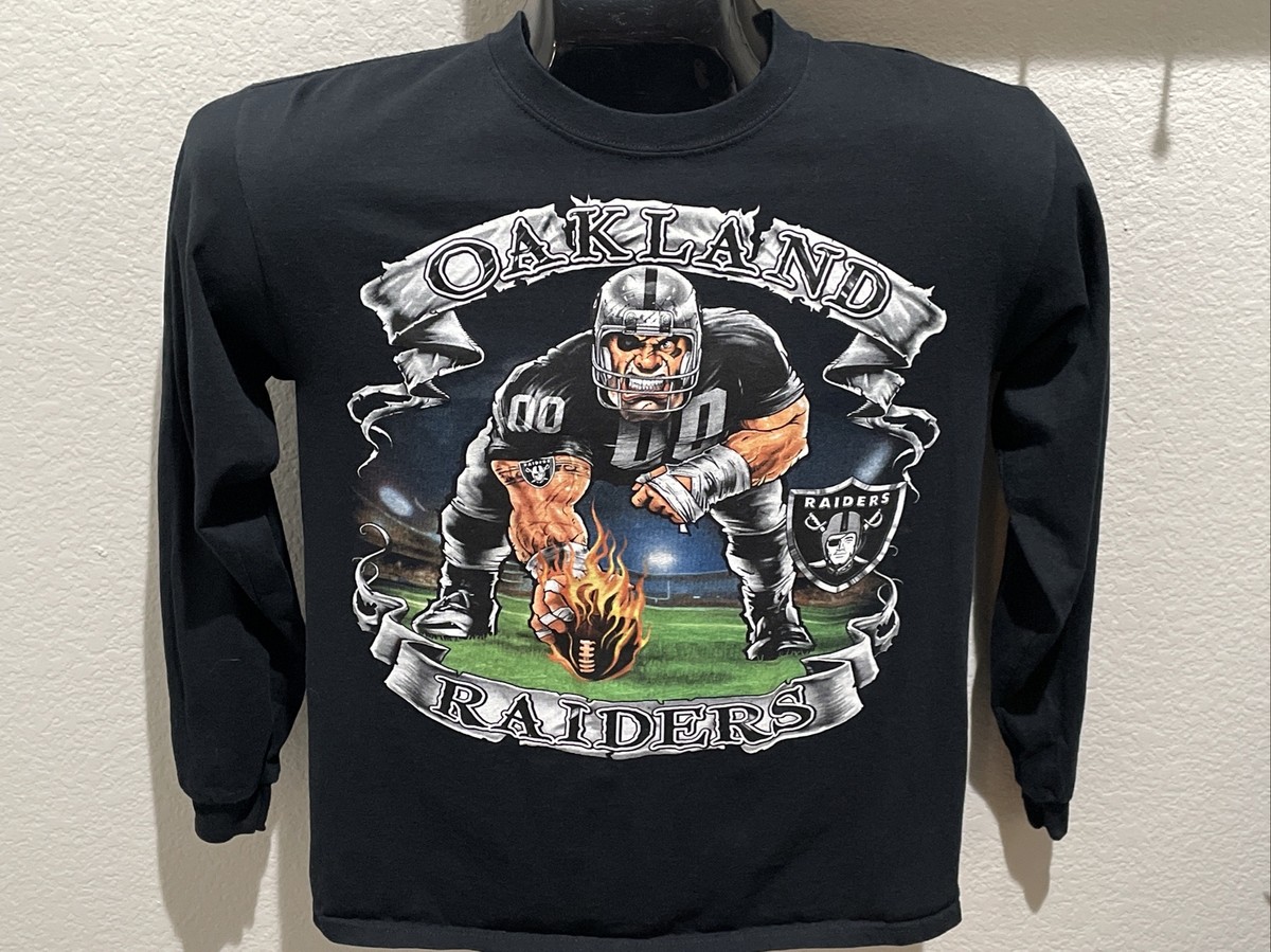 Vintage NFL Oakland Raiders Long Sleeve Oakland Men's Large Black