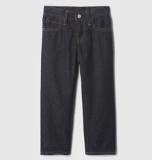 NWT Baby Gap Boys Cozy Fleece Lined Straight Denim Jeans pants u pic size $44.99