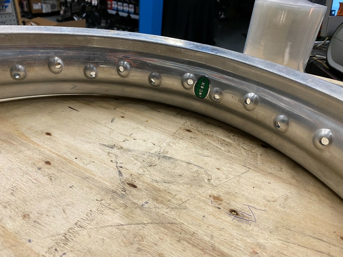 NOS Akront Wheel Rim Aluminum 2.50x19 36 Hole Cafe Racer