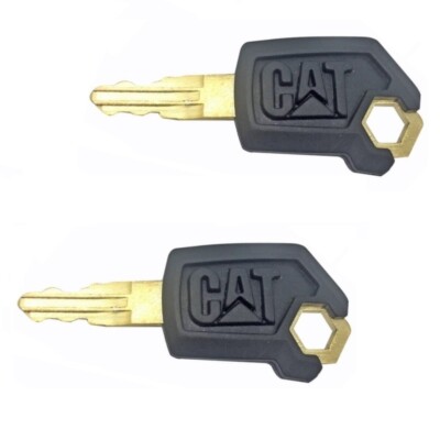 2 CAT Caterpillar Heavy Equipment Ignition Keys 5P8500 with Logo  Ships Free!