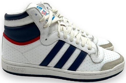 adidas Top Ten High Top White Navy Red Men display picture 1