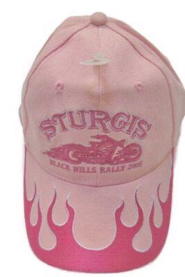 Casquette De Rallye Femme Hot Leathers - Rose - Réglable - 100% Coton - Occasion - Style Strapback - Année 2005