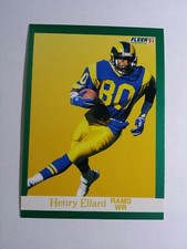 HENRY ELLARD 1991 FLEER FOOTBALL CARD # 266 C5133