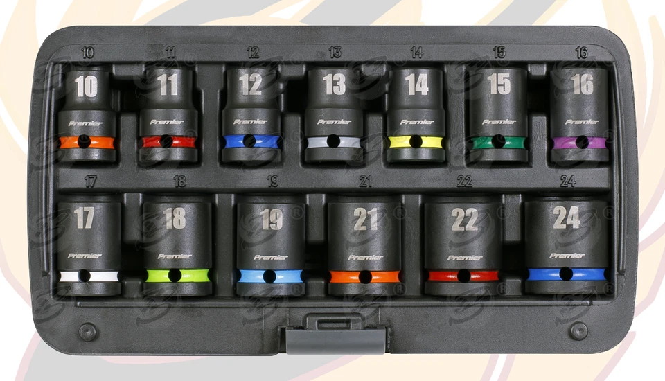 SEALEY DEEP & SHALLOW IMPACT SOCKET Set 1/2"Drive 10mm - 32mm 6pt Hex Socket Set - Image 4 of 4