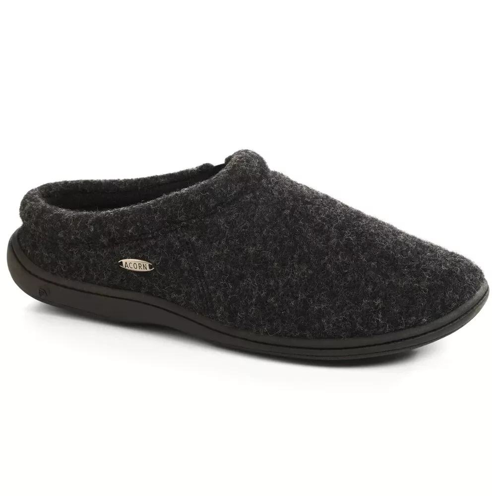 Acorn Digby Gore Mule Slippers Black Tweed Men s Size 7.5 8.5 Small New eBay