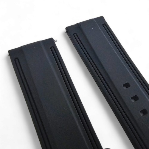 Premium Rubber Watch Strap Band Thick Divers Two Tone Quick Release 20mm 22mm UK - Picture 8 of 25