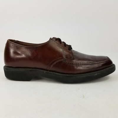 Hanover Mens Oxford Shoes Sz 8.5 D/B Cushioned Insole Brown  display picture 3