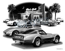 Corvette 1981 1982 Auto Art Car Print 1022 Corvette 1981 1982 Auto Art Car Print 1022
