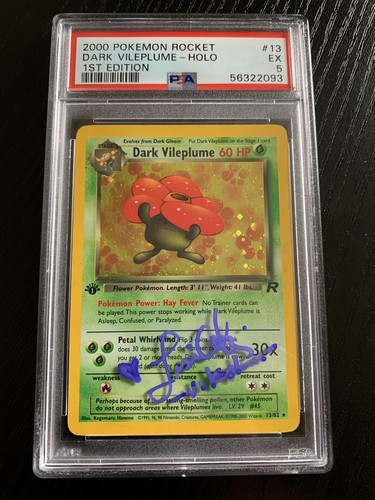 Dark Vileplume (1st Edition) graded PSA 5 for sale on eBay