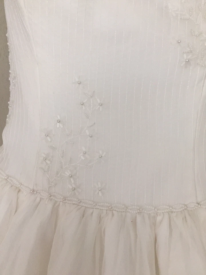 Priscilla Of Boston Silk Organza Wedding Dress - Image 4 of 4