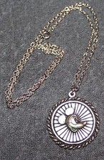 VINTAGE DISNEY MICKEY MOUSE METAL MIRROR NECKLACE