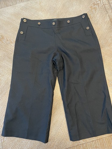 J. Crew Stretch City Fit Black Womens Cropped Pants with lining Size 8 waist 34” - Picture 4 of 7