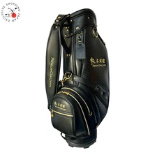 Mutsumi Honma Golf Cart Bag 9inch 4.0kg Men's Divider 6-way PU Color Black Gold