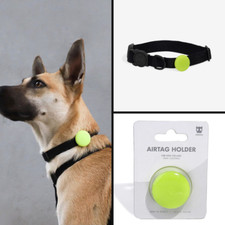 Apple AirTag Dog Collar Lime Holder   Protective Anti-Lost Case - Zee.Dog