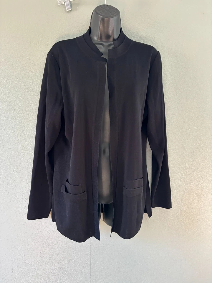 Conjunto exclusivo de 2 piezas de top y cárdigan sin mangas negro Mislook para mujer pequeño Foto 4 de 4