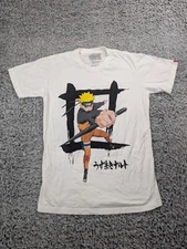 Naruto Shippuden Shinobi Shirt Mens Medium White Graphic Anime Short Sleeve Tee
