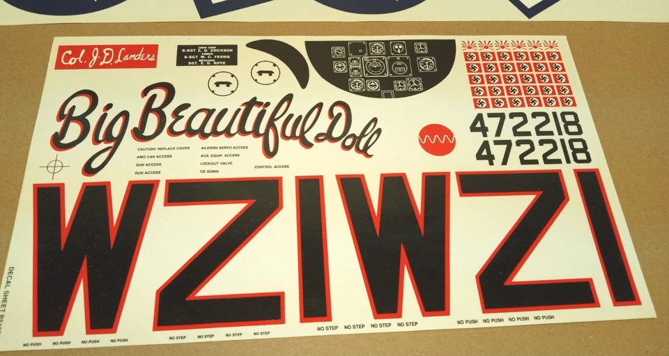 Top Flite P-51D Mustang Gold Edition RC Model Airplane Kit Decals / Stickers - Image 3 of 4