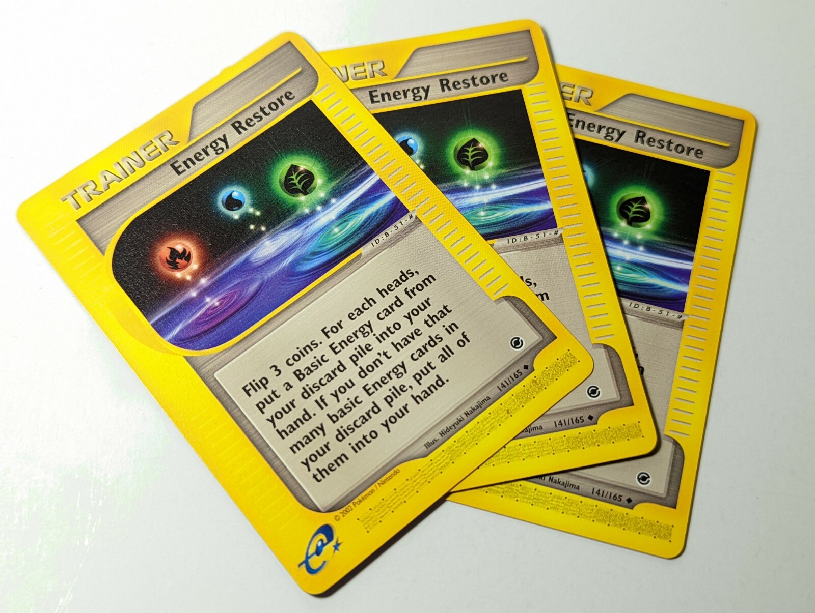 Pokémon Expedition Base Set Unlimited Uncommon Trainers - Energy Restore x3