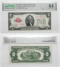 1928 A $2 Legal Tender Note, PMG 64, FR 1502 (BA Block), B08319225A