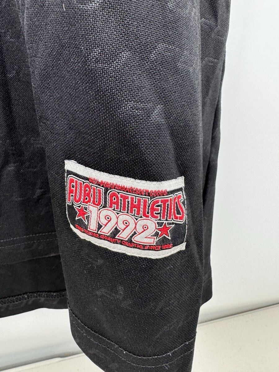 Fubu Jersey Men's Size L Black Fubu Athletics 1992 Vintage Fubu Jersey Men's Size L Black Fubu Athletics 1992 Vintage