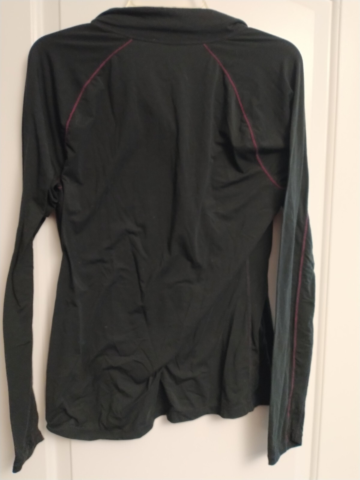 Paradox Top Womens XL Black Merino Blend Long Sleeve 1/4 Zip Running